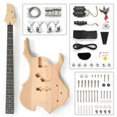 Glarry DIY Burning Fire Style Electric Bass Guitar